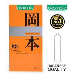 Bao cao su hương cam Okamoto Skinless Skin Orange (10 cái/hộp)