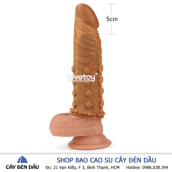 Bao Cao Su Don Den 5 Cm Lovetoy Bi Gai Mau Nau 1