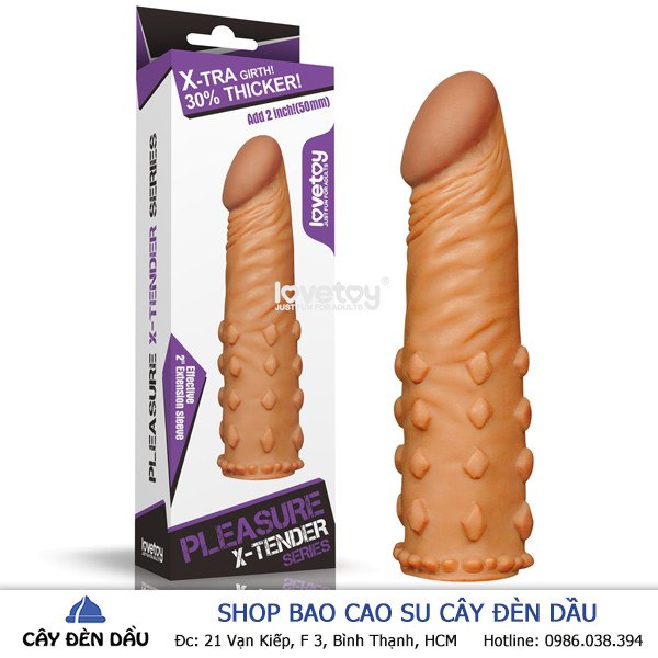 Bao Cao Su Don Den 5 Cm Lovetoy Bi Gai Mau Nau