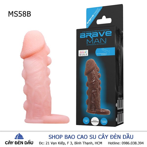 Bao Cao Su Don Den Co Day Deo Brave Man Mau Da
