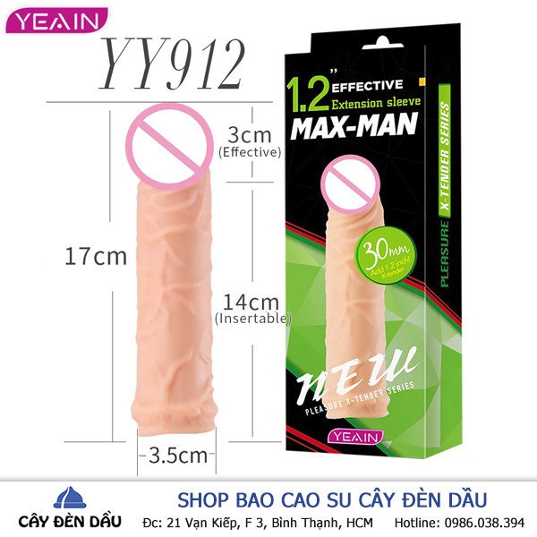 Bao Cao Su Don Den Maxman Style Yy912
