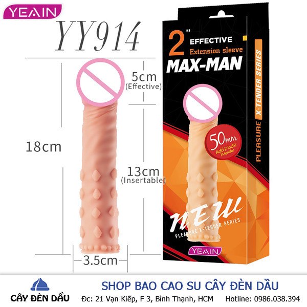 Bao Cao Su Don Den Maxman Style Yy914