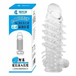 Bao cao su đôn dên trong suốt có gai xoắn và rung gốc