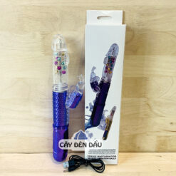 Dương vật giả cầm tay rung thụt ngoáy xoay bi