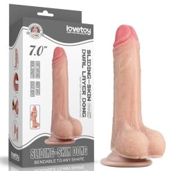 Dương vật gắn tường Lovetoy Sliding Skin Dual Layer Dong 7"