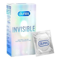 Bao cao su Durex Invisible Extra Thin Extra Sensitive Hộp 10 chiếc)