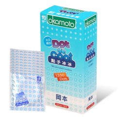 Bao cao su Okamoto Dot De Cool gai lạnh kéo dài thời gian hộp 10c