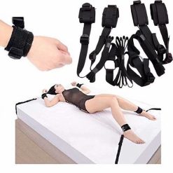 Bộ dây trói tay chân ở giường chơi BDSM
