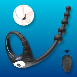 Vòng rung chuỗi hạt massage hậu môn 10 chế độ, điều khiển từ xa