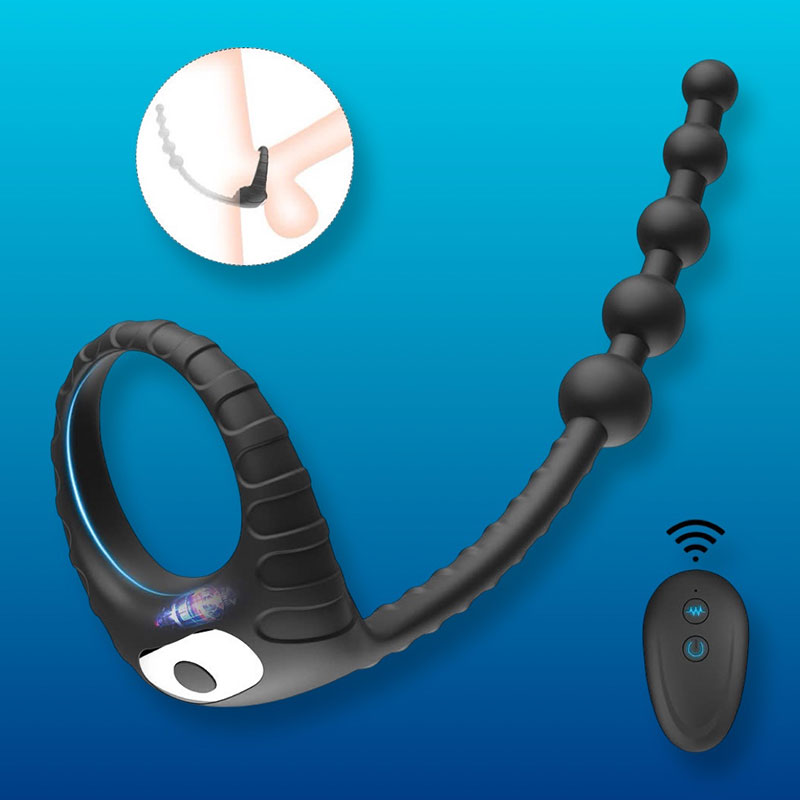 Vòng rung chuỗi hạt massage hậu môn 10 chế độ, điều khiển từ xa