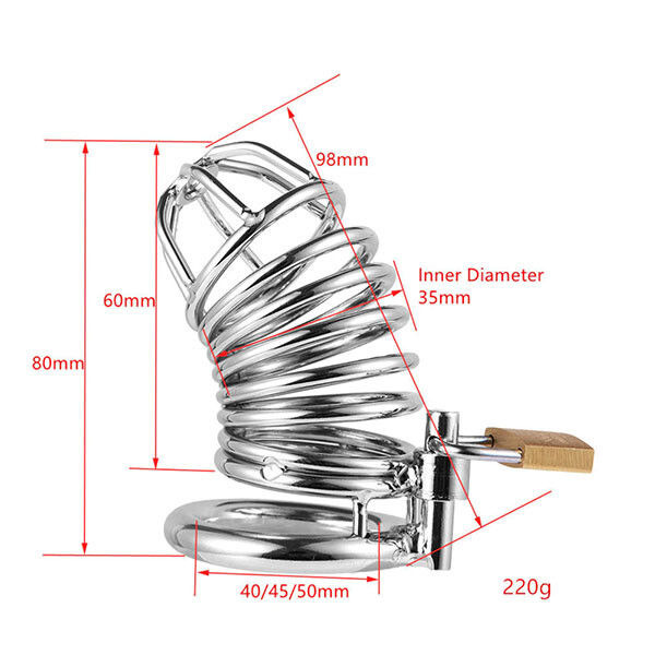 Khóa dương vật kiểu tim inox không gỉ - Ảnh 7