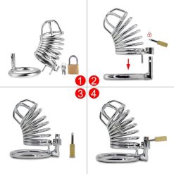 Khóa dương vật kiểu tim inox không gỉ - Ảnh 6